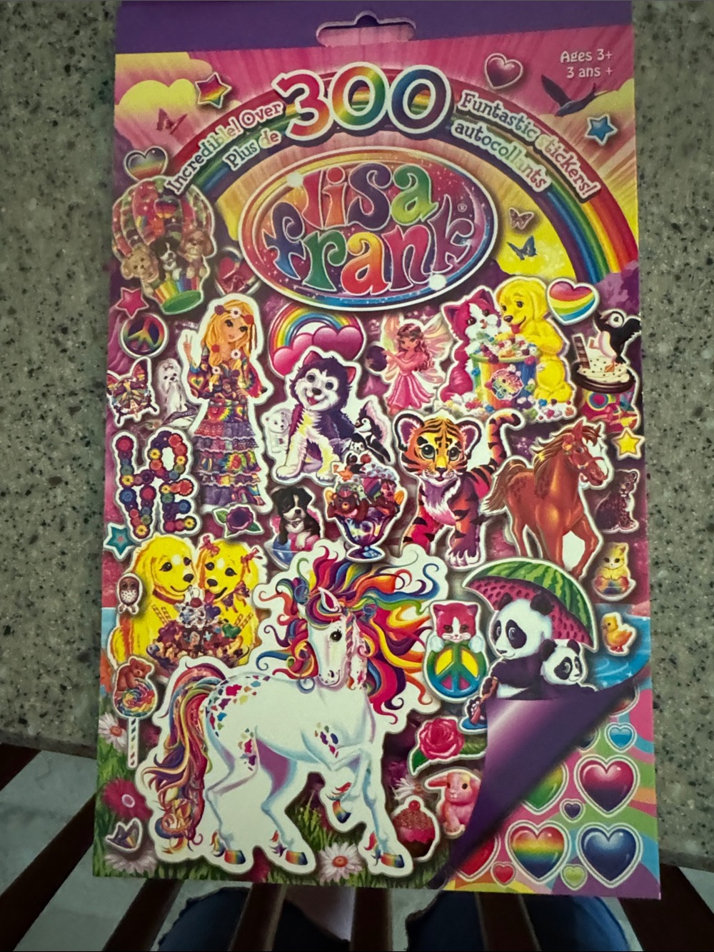Lisa Frank Rainbow Unicorn & Colorful Animal Sticker Set